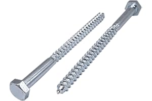 MARCOPOL Confezione da 35 viti esagonali DIN 571 in acciaio zincato M8 x 160 mm, vite esagonale, bulloni a testa esagonale, testa esagonale, viti a testa esagonale (35, M8 x 160 mm)