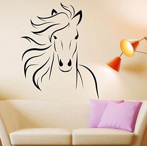 Customwallsdesign Mustang Horse Animal Vinyl Wall Decal Art Sticker Decor Stencil horse decal by customwallsdesign