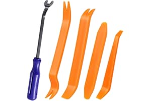 Gebildet Lot de 5 Multifonction Outil Démontage Installation, pour Voiture Radio Audio Garniture Intérieure Dash Tableau de Bord, Installateur Pry Outil