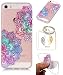 Produktbild Telefon-Kasten Apple iPhone 5 / 5G / 5S / SE Telefon Fall, Apple iPhone 5 / 5G / 5S / SE Schutzhülle (kratzfest), TPU Silikon transparente transparente Flüssigkeit Flow Flüssigkeit Blitz wasserdichte Schutz zurück Deckel Shel+Exquisite key chain X1(*/29) (7)