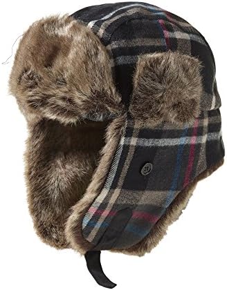 Plaid Lumberjack Trapper Hat (Black Plaid)
