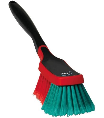 Brosse De Lavage Vikan Transport 21 Cm Ovale - Avec Alimentation Eau - Bord Caoutchouc Anti-rayures - Pour Lavage Auto, Camping-car
