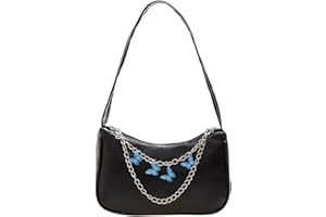 ARVALOLET Damenhandtaschen, Umhängetaschen, Handtaschen, Unterarmtaschen, Mode beiläufige Pu-Leder Damen Schmetterlingsketten-Umhängetaschen Unterarmtaschen, All-Match-Mode