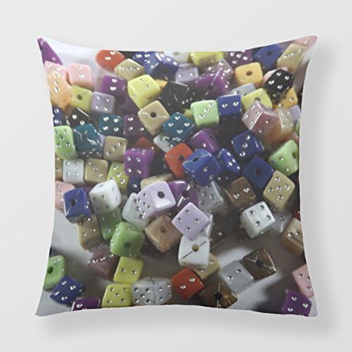 Refiring Decorative Pillow Covers For Sofa Dice Gaming Square Pillow Cases