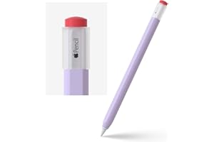 ELETIUO Silicone iPencil Case Compatible with Apple Pencil 2nd Gen/Pro Cover, Protective Holder Grip Sleev, Support Magnetic Charging and Double Tap, Purple
