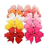 BESTIM INCUK 20-Piece Baby Girls Elastic Bowknot Hair Bow Headband Hairband