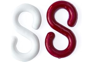 MASIDEF MEMBER OF THE WÜRTH GROUP Gancio a S diametro 8 mm. in plastica bianca e rossa - 4 pz.