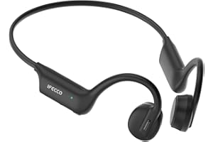 I LOVE E IFECCO IFECCO Cuffie Conduzione Ossea Bluetooth 5.3,Open Ear Auricolari Bluetooth con Microfono,IPX5 Impermeabili Wireless Sport Auricolari per Ciclismo,Corsa