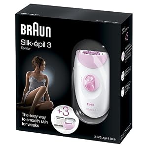 Braun Silk Epil 3 SE3270 Epilators for Women, Epilator and Shaver Hair Removal for Leg and Body, White/Pink - Image 5
