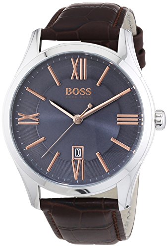 Hugo Boss Herren-Armbanduhr XL Ambassador Round Analog Quarz Leder 1513041 Hugo Boss Herren-Armbanduhr XL Ambassador Round Analog Quarz Leder 1513041