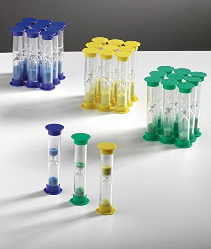 Set of 30 Mini Sand Timers - 10 of each 1, 3 and 5 minutes supplied