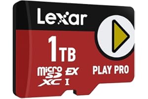 Lexar Play PRO MicroSDXC Express-Karte 1TB, bis zu 900MB/s Lesen, 600MB/s Schreiben, spieloptimiert, A2, 4K, Hochgeschwindigkeits-Speicherkarte für Handheld-Konsolen, Switch, tragbare Gaming-Geräte
