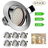 【Großflächige Ausleuchtung】 Das Rahmen-Modul hat 40°Drehwinkel, 120°Abstrahlwinkel. Der Deckeneinbaustrahler hat keinen Stroboskopeffekt, sorgen für angenehme Beleuchtung, schützt damit die Augen. Deshalb eignet sich insbesondere für Wohnzimmer und Büro.