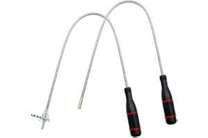 NIZIRIOO Lot de 2 pinces magnétiques flexibles 600 mm + 590 mm, aimant puissant pour ramasser de petites pièces, écrous, objets métalliques, pièces de voiture