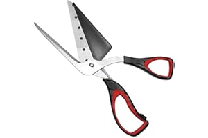 DIAONIAN Pizzaschere,Pizza Schere,Pizzaschere Spülmaschinenfest,Pizza Scheren,2 in 1 Multifunktionale Küchenschere,Edelstahlmaterial,Abnehmbar,für Pizza,Steak,Barbecue,Pfannkuchen,27.5 cm