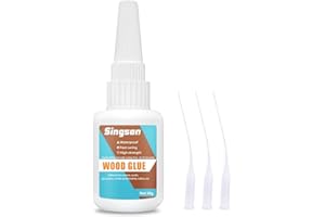 SINGSEN Holzleim, 30g Holzkleber, Anti-Verfärbung, Sofortiger starker Klebstoff zum Verkleben von Holz, Eiche, Walnuss, Mahagoni, Holzmöbeln, Holzprodukten, Holzhandwerk, Holzkanten