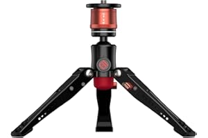 IFOOTAGE Cobra 3 Base, ragbares Mini-Tischstativ für Cobra 2 Einbeinstativ mit 360° Drehbarem Kugelkopf, Schnellwechselplattform, maximale Belastung 8 kg