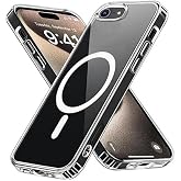 GGM GİYİM & AKSESUAR iPhone 7/8 / Se 2020 / Se 2022 i&ccedil;in Magsafe ile Uyumlu Arka Kısmı Şeffaf Kenarları Silikon Yapılı G&uuml;&ccedil;len