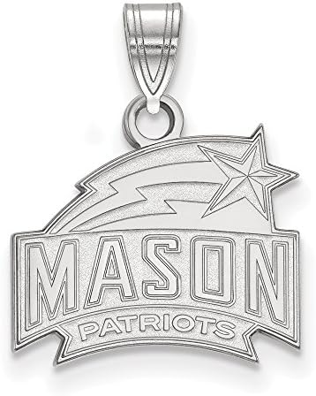 Sterling Silver LogoArt George Mason University Small Pendant