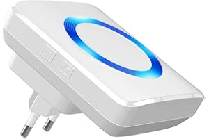 METZLER-TRADE Metzler Steckdosen Funk-Gong Empfänger mit 52 Melodien Funk-Türklingel - mit 52 polyphonen Melodien und LED-Signal