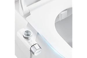 ANNWA Bidet, Nicht Elektrisch Bidet Toilettenaufsatz mit Einziehbare selbstreinigende Doppeldüsen,regulierbarer Wasserdruck, Front- und Heckreinigung,Kaltwasser-Bidetaufsatz(TT17NA)