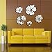 Price comparison product image Home Artwork Wall Stickers Christmas Decor, DIY Art Sticker Decal Mural, 3D Mirror Floral Art Removable Background Wall Decals Home Decor for Kitchen Bedrooms Living Room Bathroom