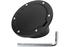 MOONYEU Tankdeckel , Schwarz ABS Tankdeckeldeckel Passend für Wrangler JK 2007-2017 Autozubehör