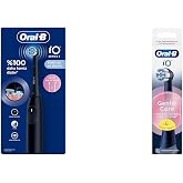Oral-B iO 2 Rechargeable Toothbrush &ndash; Night Black + Oral-B iO Gentle Care Black Toothbrush Replacement Head 4 Pieces