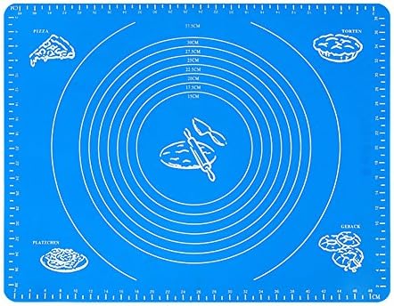 OYang Extra Large Silicone Baking Mat for Pastry Rolling with Measurements Non Stick,Non Slip ,Blue