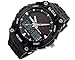 Produktbild DSstyles Herrenuhr Solar Powered Watch 5ATM Wasserdichte Sportuhr Military Watch - Schwarz, mit LCD-Uhrwerk, Dual Time, Alarm, Stoppuhr, LED-Hintergrundbeleuchtung