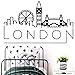 Produktbild 3d london karte dekorative wandaufkleber wasserdicht wohnkultur pvc wandtattoos für wohnzimmer schlafzimmer kunst dekoration diy-in wandaufkleber gold l 42 cm x 68 cm