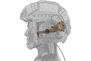 SHANYINGQUAN Adattatore Tactical Helmet Rail Headset, Kit di supporto per cuffie di rotazione multi-angolo compatibile con OPS Core ARC/Team Wendy