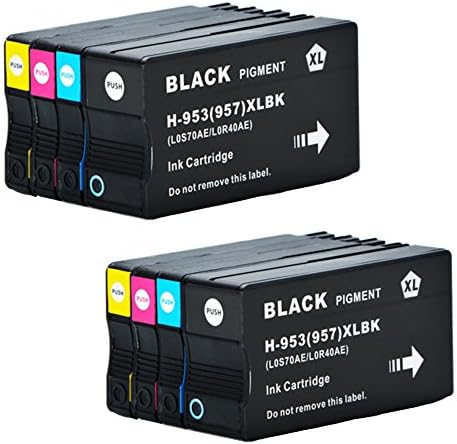 VIVINK 8 Pack Remanufactured HP 953XL 953 XL Black Tricolour Ink Cartridges Replacements High Yield HP Officejet Pro 8725 8710 8715 8720 8740 7740 7730 7720 8730 8728 8218 8718 8719 8745 Printer