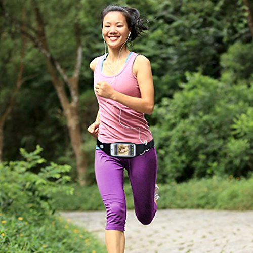 Avantree Cintura Running, Marsupio Sportivo Sportivi Super Leggera e Impermeabile per il Sport di con Finestra Trasparente in PVC per iPhone 7, 6S 6 5 5s, Samsung Galaxy S5 S4 S3 - Wallaby
