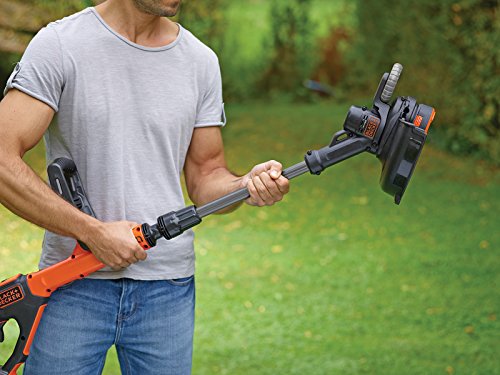 Black+Decker 18V 2.0Ah Rasentrimmer AFS Reflex Fadenverlängerung, inkl. Akku und Ladegerät, 28cm Schnittbreite, verstellbarer Zweithandgriff, Einzelfaden 9m/1.6mm, STC1820PC, schwarz orange - 5