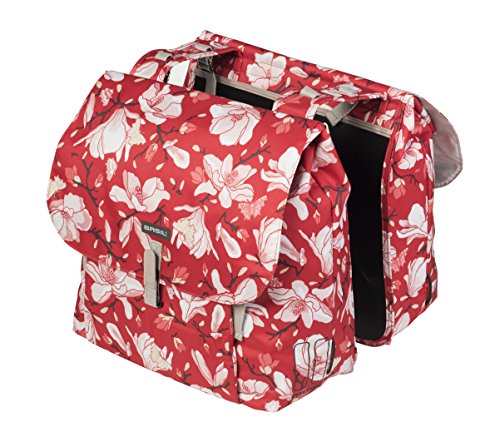 Basil Magnolia Sacoche vélo Femme, Poppy Red, 39 x 18 x 35 cm
