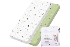 LILLY BELLY Lilly B. Draps-Housses en Coton Biologique GOTS 2, compatibles Next2me, Snuzpod et Tous Les Lits de Chevet, Mini Berceau jusqu'à 140 x 70 cm, Lot de 2 draps. Pack of 2