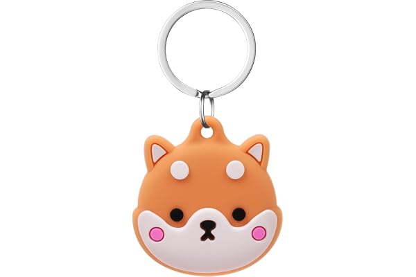AXFEE Étuis pour Apple AirTag, Silicone Airtag Porte Clé, Anti-Chute Anti-Rayures Portable AirTag Étuis de Protection en Cuir Locator Tracker pour Clés, Enfants, Animaux (Airtag Non Inclus)