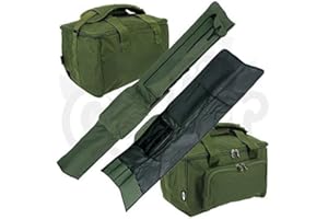 NGT Carp Fishing Quick Fish 3 Rod Holdall for 12 Foot Rods and Tackle Carryall Bag Set