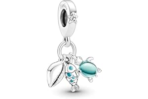 Lkwidi Abalorios Charms Colgantes de Animales de amor familiar Cuentas Plata de Ley 925 con Compatible con Pulsera Europeo, Charms para Mujer