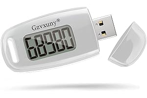 ‎GZVXUNY 3D Walking Schrittzähler, USB Aufladbar Schrittzähler zum Gehen mit Großem Display, Einfacher Schrittzähler Ohne App und Handy, Genauer Pedometer Verfolgen Sie Schritte