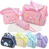 Cute as a Button – 4 Stück Wickelaufsatz Baby Windel 4 Tasche Set – inkl. Wickelunterlage - 9