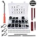 Produktbild SKC Befestigung Clips Set Türverkleidung universal Klammern (18 Arten, 415 Pcs) mit Zierleistenkeile-Set / Lösewerkzeug für Übliches Auto