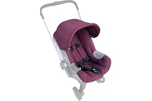 Brogtorl Wickelsitz-Set, Baldachin-Sonnenschutz, kompatibel mit Doona-Kinderwagen, waschbar, 300D Stoff, Baumwolle, weinrot