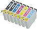 Produktbild Ink Maxx Bündel von 7 Tintenpatronen Epson T0797 XL für Stylus Photo 1400 1500 W P 50 PX 650 700 710 Serie W 730 WD 800 FW Series 810 830 FWD 720 WD 820 T0791 T0792 T0793 T0794 T0795 T0796