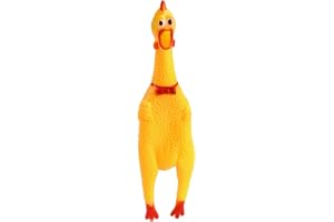 30cm Hilarious Rubber Screaming Chicken Toy – Loud Squawking, Shrilling Yelling Sound – Fun Gag Gift, Stress Reliever & Prank Toy for Kids