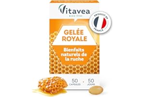 Vitavea - Complément Alimentaire Gelée Royale Encapsulée - Bienfaits Naturels de la Ruche - Tonus et Vitalité - Produit de la Ruche - 50 Capsules - Cure de 50 jours - Fabriqué en France