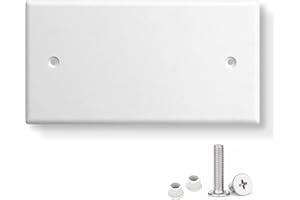 MODURIO 1pcs Double Socket Blanking Plate – 2 Gang Blanking Plate Cover for Electrical Plug Sockets, Plug Socket Covers UK, Light Switch Cover Plates for Home & Office Safety Use (White)