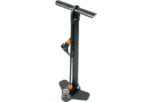 ‎SKS GERMANY SKS GERMANY AIR-X-PRESS 8.0 Standpumpe (Luftpumpe mit MULTI VALVE-Ventilkopf in modernem Design, präzise Druckkontrolle, sicherer Halt und angenehme Haptik, Druck max.: 8 bar/115 PSI), schwarz, 600 mm