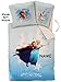 Produktbild 2 tlg. Set: Wende - Bettwäsche - " Disney FROZEN - die Eiskönigin " - incl. Name - Wendebettwäsche - 135 x 200 cm & 80 x 80 cm - 100 % Baumwolle - mit Reißverschluß - für Mädchen Jungen - Renforce - Mädchen Jungen - völlig unverfroren Prinzessin Elsa Anna Arendelle - Winter - Schneemann Olaf - Kinder 135x200 / Kinderbettwäsche